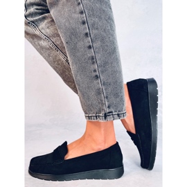 Mocasines de ante con plantilla de piel Marit Negro 5