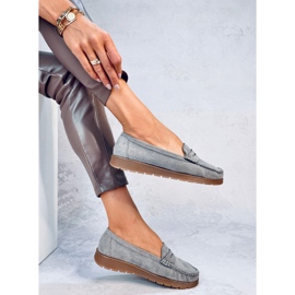 Mocasín ante con plantilla de piel Marit Gris 4