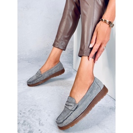 Mocasín ante con plantilla de piel Marit Gris 3
