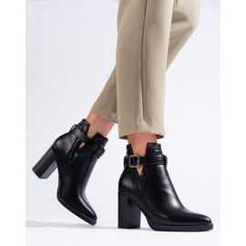 Botas de mujer clásicas negras con aberturas Shelovet negro 3