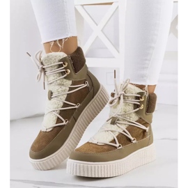 PA1 Botas de nieve verdes para mujer de Laursen beige marrón caqui 1 PA1 Botas de nieve verdes para mujer de Laursen beige marrón caqui 1