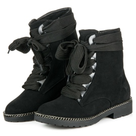 Vices New Collection Botas con cordones anchos negro 5