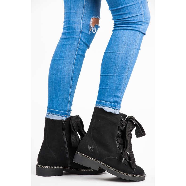 Vices New Collection Botas con cordones anchos negro 1