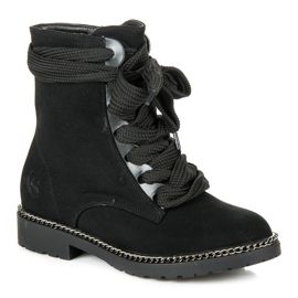 Vices New Collection Botas con cordones anchos negro 2