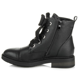 Betler Trabajadores con cordones de moda negro 4
