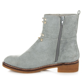 Vices New Collection Botas moteras de ante gris 3