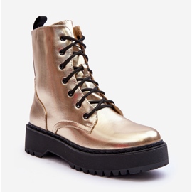 FB2 Botas Obrera Piel Metalizada Teflorna Dorada dorado 1