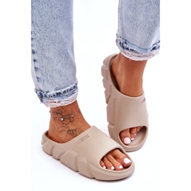 Pantuflas ligeras de espuma Big Star para mujer LL274593 Beige 1