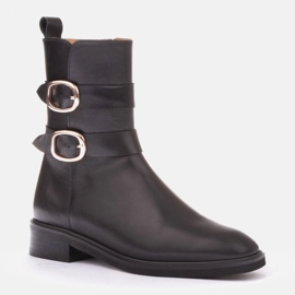 Marco Shoes Botas con hebilla dorada. negro 1