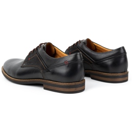 Kampol Zapatos hombre casual elegante piel 333KAM negro 6