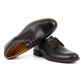 Kampol Zapatos hombre casual elegante piel 333KAM negro 7