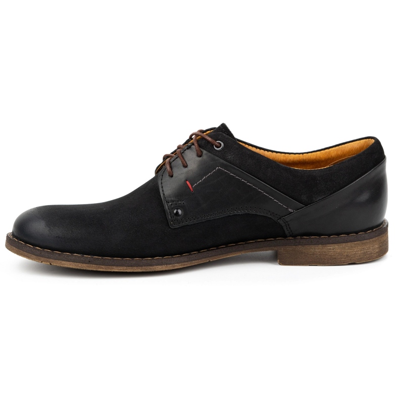 Kampol Zapatos casual hombre elegantes nobuck 333KAM negro 1