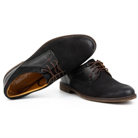 Kampol Zapatos casual hombre elegantes nobuck 333KAM negro 7