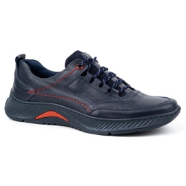 KOMODO Zapatos hombre piel Sport 922K cara azul marino 2