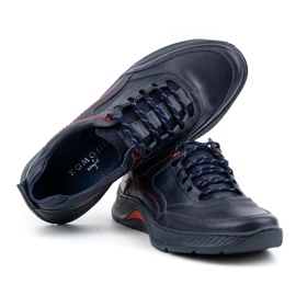 KOMODO Zapatos hombre piel Sport 922K cara azul marino 8