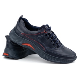 KOMODO Zapatos hombre piel Sport 922K cara azul marino 7