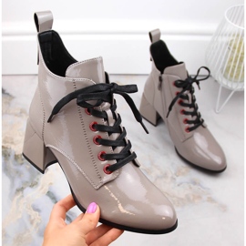 Botas de mujer lacadas color topo D&A S.Barski Premium Collection MR870-66 beige 1 Botas de mujer lacadas color topo D&A S.Barski Premium Collection MR870-66 beige 1