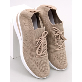 Leakes zapatillas caqui con cuña beige 1