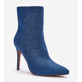 FB2 Jeans Botas Tacón Alto Azul Eberpia 1