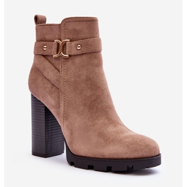 FB2 Botas Liani Ante Tacón Alto Beige 1