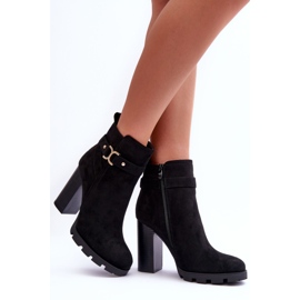 FB2 Botas De Ante Con Tacón Alto Liani Negro 2