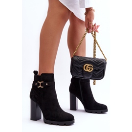 FB2 Botas De Ante Con Tacón Alto Liani Negro 6
