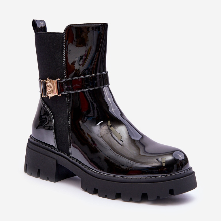 FB2 Botas Jodhpur Mujer Lacadas Negro Elspetia 1