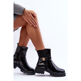 FB2 Botas Jodhpur Mujer Lacadas Negro Elspetia 7