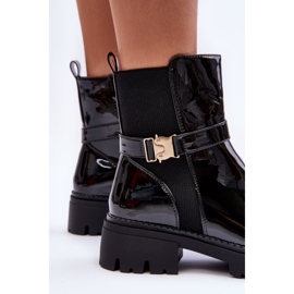 FB2 Botas Jodhpur Mujer Lacadas Negro Elspetia 4