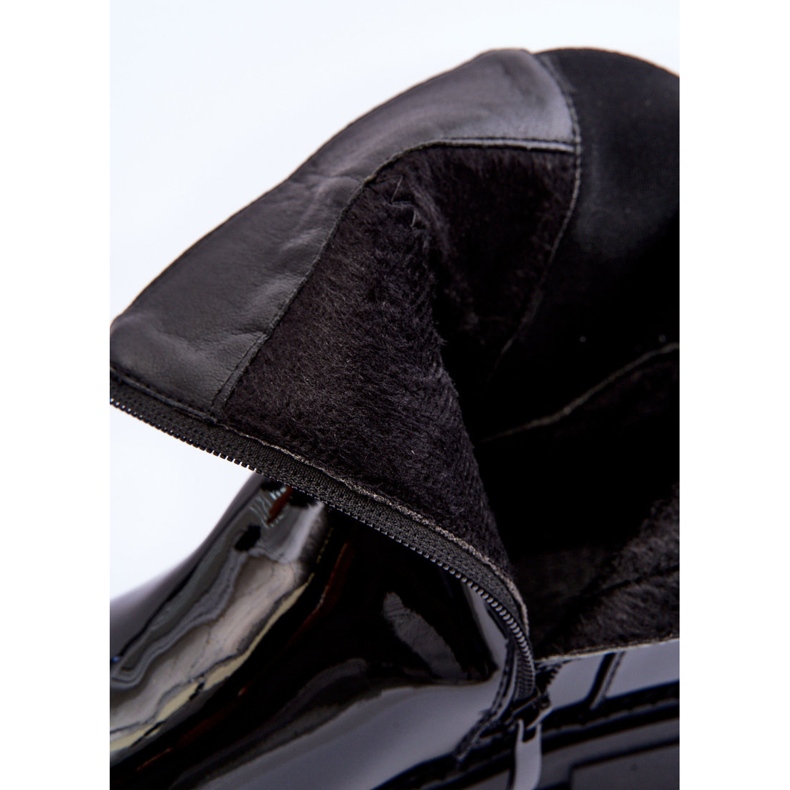 FB2 Botas Jodhpur Mujer Lacadas Negro Elspetia 2