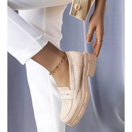 PA1 Zapatos de gamuza ecológica beige de Alacoque 3