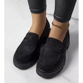 PA1 Zapatos negros de gamuza ecológica de Alacoque 3