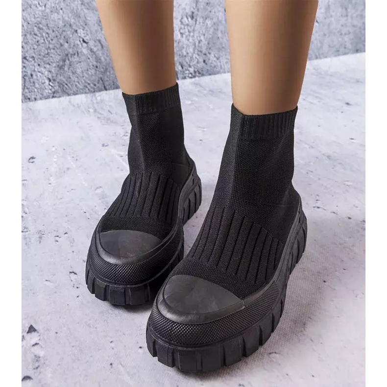 Zapatillas calcetín negras de Searlait negro 1 Zapatillas calcetín negras de Searlait negro 1