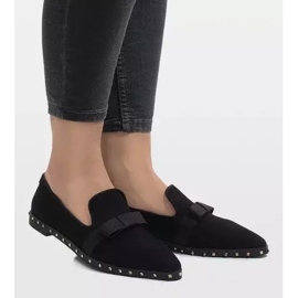 Zapatos negros sin cordones con tachuelas B12-12 2