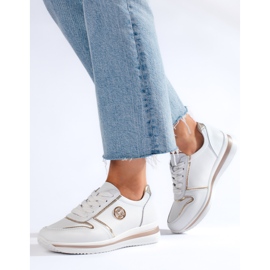 Deportivas mujer Shelovet piel blanca blanco 2