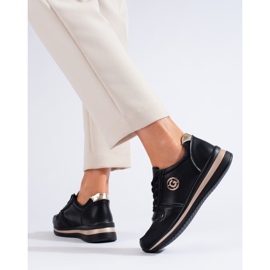 Deportivas Shelovet de piel negra. negro 3