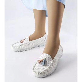 Mocasines Maryville de piel blanca blanco 1