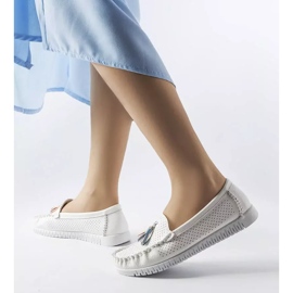 Mocasines Maryville de piel blanca blanco 3