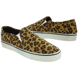 Sneakers slip-on C02 leopardo marrón 2