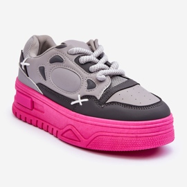 PG1 Zapatillas Mujer Plataforma Gris Finos 1