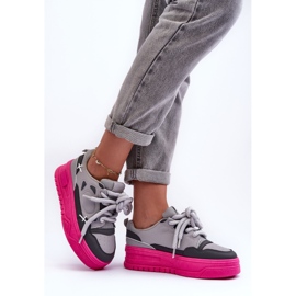 PG1 Zapatillas Mujer Plataforma Gris Finos 5