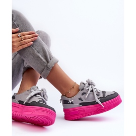 PG1 Zapatillas Mujer Plataforma Gris Finos 8