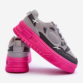 PG1 Zapatillas Mujer Plataforma Gris Finos 2