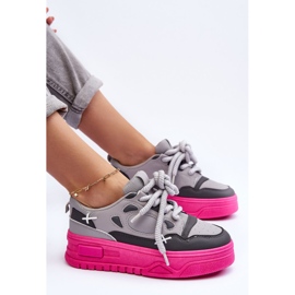 PG1 Zapatillas Mujer Plataforma Gris Finos 7