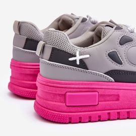 PG1 Zapatillas Mujer Plataforma Gris Finos 3
