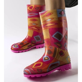 Botas de agua rosa Massby para mujer naranja 1