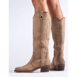 Botas cowboy shelovet ante beige 2