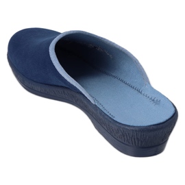 Pantuflas de mujer befado de pu con bordado 219D481 azul marino 4 Pantuflas de mujer befado de pu con bordado 219D481 azul marino 4