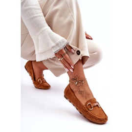 Super Mode Mocasines Mujer Ante Con Adorno Marrón Dionira 2