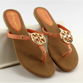Chanclas con tachuelas IR-82 albaricoque naranja 2